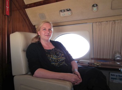 Ewa Björling, i flygplan Ewa Björling, i flygplan