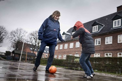 Dorte Nielsen spiller fotball