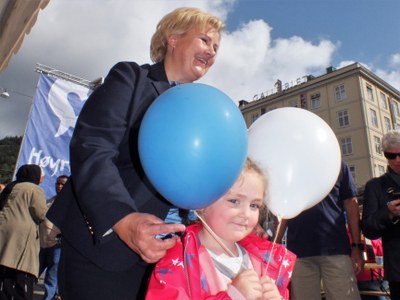 Erna Solberg valkampanj Bergen