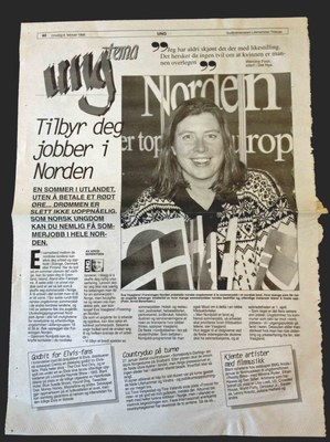 Eva Jakobson Vaagland i avisen Eva Jakobson Vaagland i avisen