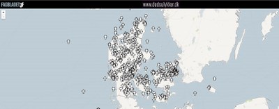 Karta över danska dödsolyckor