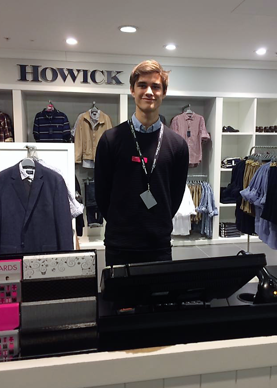 Marcus Brask Nielsen i butik i London