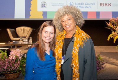 Angela Davis och Katrín Jakobsdóttir