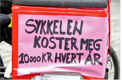 Foodora cykel plakat