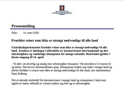 UD reiseråd norsk UD reiseråd norsk