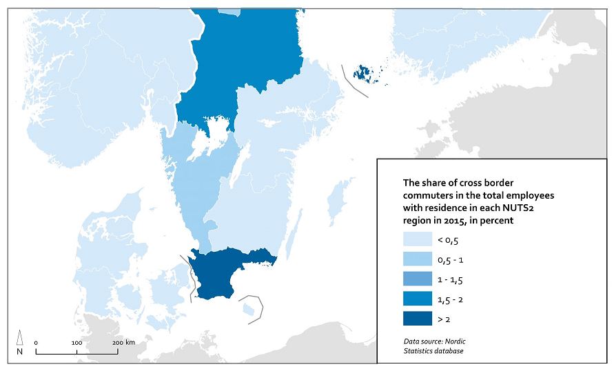 Karta gränspendlare
