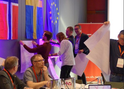 Blädderblock på NFS kongress