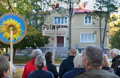 Demonstration vid ryska konsulatet