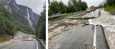 Veier rammet av Hans