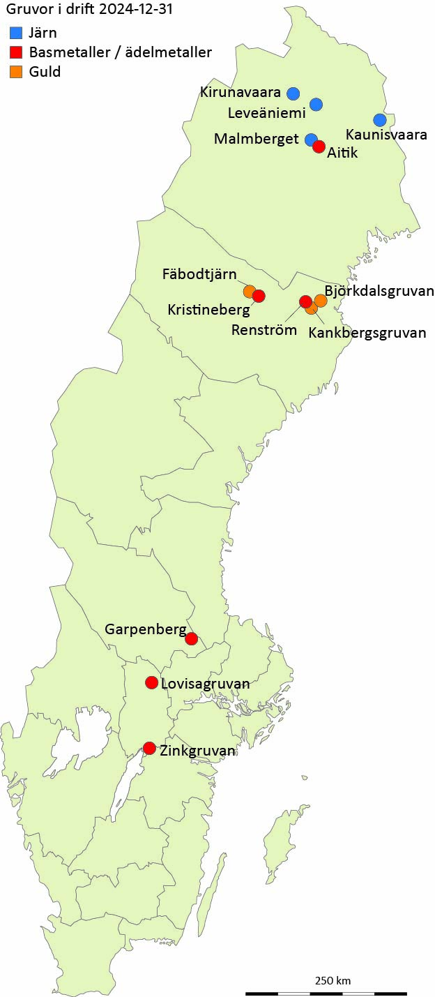 Mines in Sweden