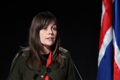 Katrín Jakobsdóttir tros bli isländsk statsminister Katrín Jakobsdóttir tros bli isländsk statsminister